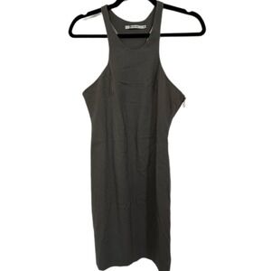 T by Alexander Wang Womens Gray Bodycon Racerback Side Zip Dress Medium